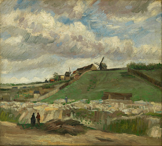 文森特·梵高（Vincent van Gogh）作品《蒙马特高地的采石场》高清下载