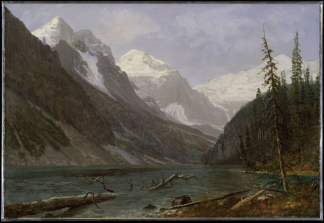 阿尔伯特·比尔施塔特（Albert Bierstadt）作品《加拿大洛矶山脉（路易丝湖）》高清下载