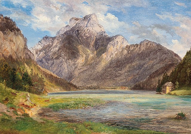 弗里德里希·卢斯（Friedrich）作品《山下湖》高清下载
