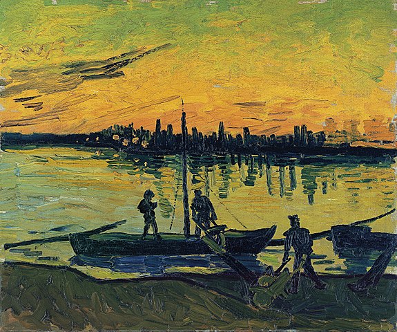 文森特·梵高（Vincent van Gogh）作品《阿尔勒的装卸工人》高清下载