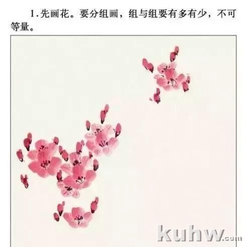 海棠花、杜鹃花的画法和上色