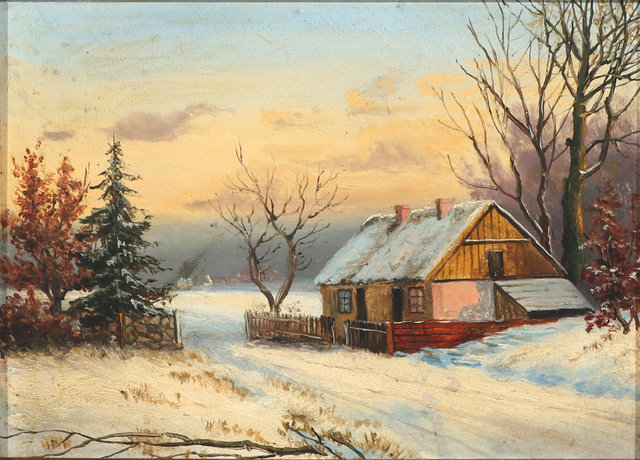 奥托·巴奇(Otto Bache)作品《冬景》高清下载