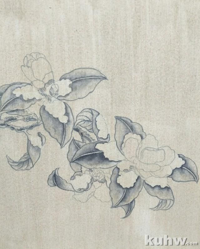 国画工笔《山茶霁雪图》步骤解析