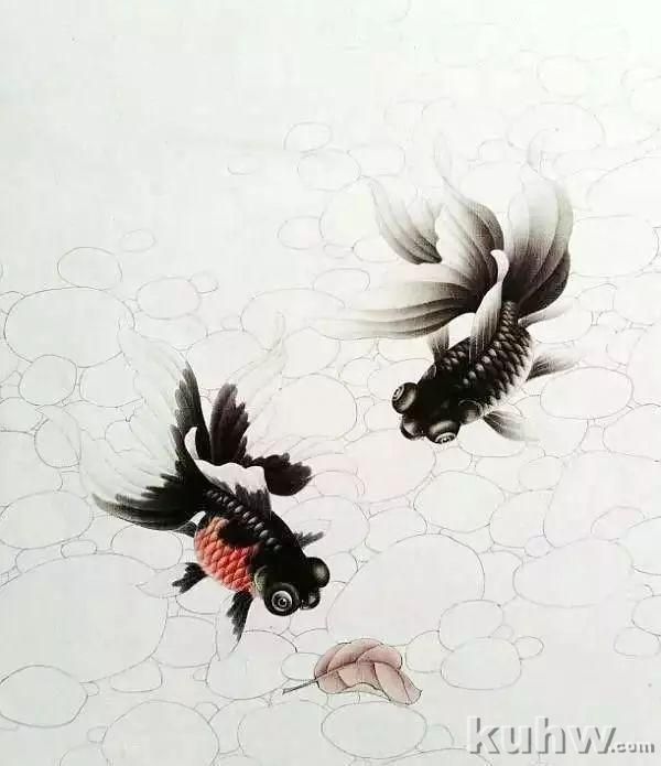 国画技法|金鱼的画法