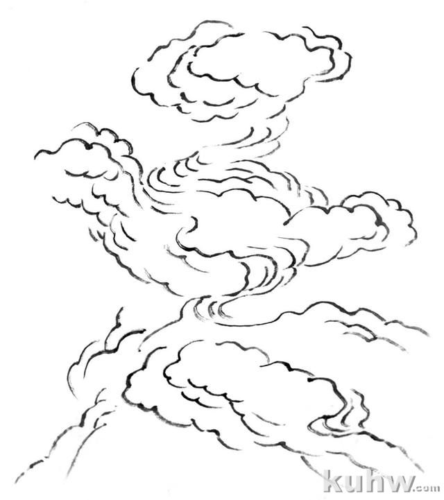云很难画?那是你没有学过这3种画法,学会画云很简单,快来临摹
