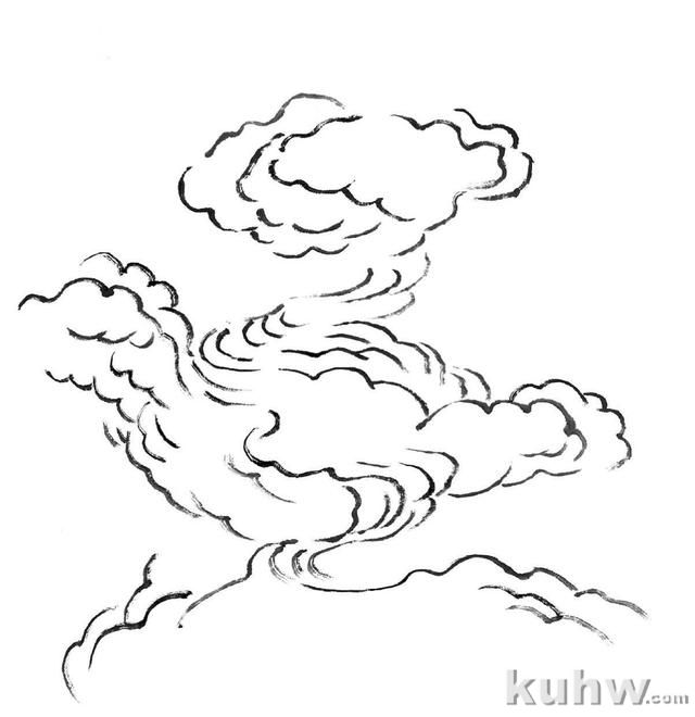 云很难画?那是你没有学过这3种画法,学会画云很简单,快来临摹