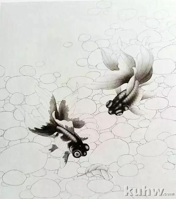国画技法|金鱼的画法