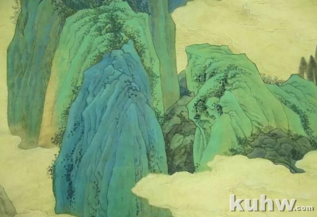青绿山水画画法示范教程,超详细