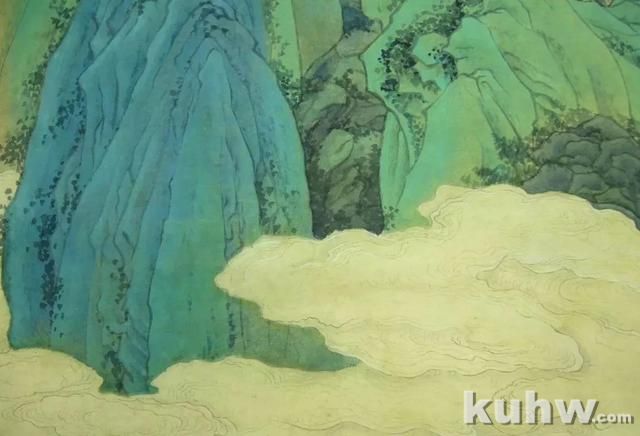 青绿山水画画法示范教程,超详细