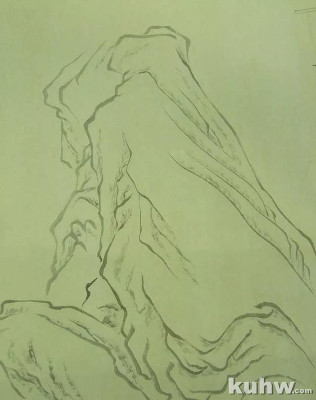 青绿山水画画法示范教程,超详细