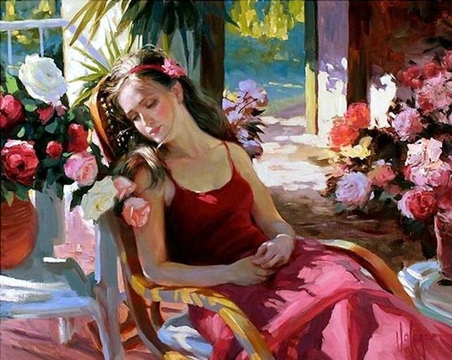 Vladimir Volegov《女人如花》油画系列作品欣赏