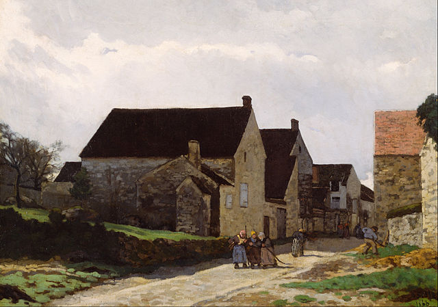 阿尔弗雷德·西斯利(Alfred Sisley)作品《女人要去树林》高清下载