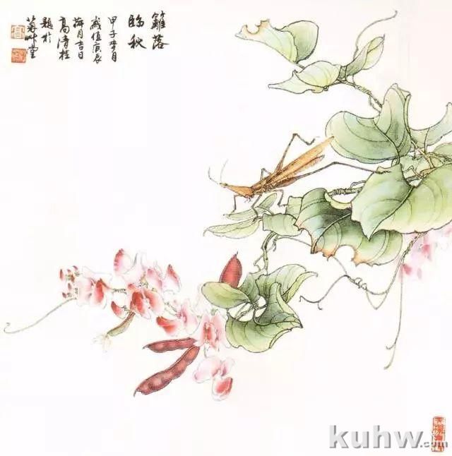 草虫的构图