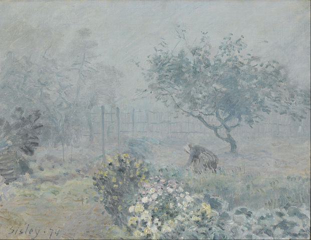 阿尔弗雷德·西斯利（Alfred Sisley）作品《雾，葡萄干》高清下载