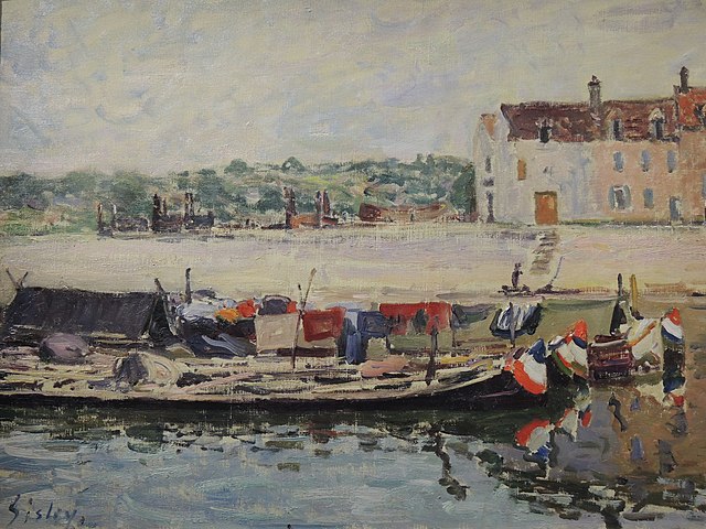 阿尔弗雷德·西斯利（Alfred Sisley）作品《韦勒河畔瓦勒》高清下载