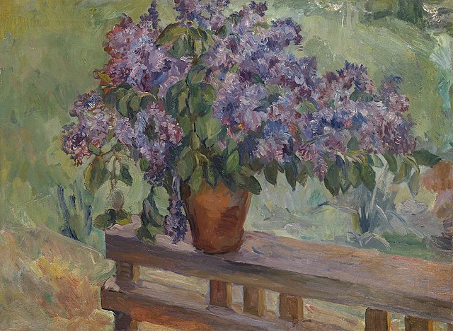 阿里斯塔克·伦图洛夫(Aristarkh Lentulov)作品《丁香静物》高清下载