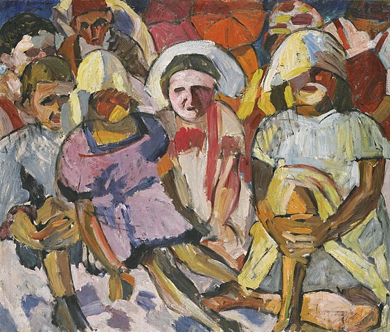 阿里斯塔克·伦图洛夫(Aristarkh Lentulov)作品《带有阳伞的孩子》高清下载