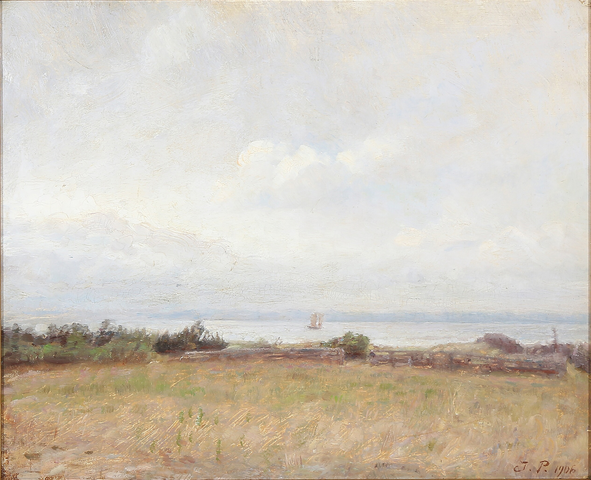 朱利叶斯·保尔森（Julius Paulsen）作品《雨后特雷勒附近的海滩》高清下载