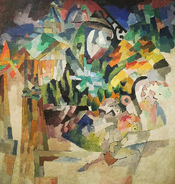 阿里斯塔克·伦图洛夫（Aristarkh Lentulov）作品《基斯洛沃茨克附近的风景》高清下载