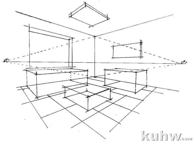 成角透视（两点透视）画法讲解，画家必学基础，适合0基础学习