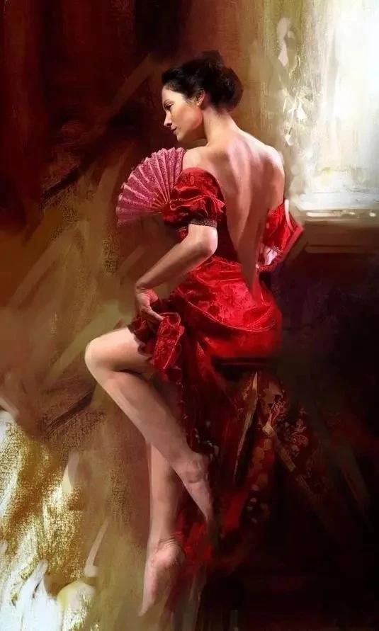 他笔下色调淡雅柔和的女性Richard Johnson（美国）