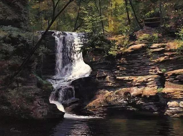 绮丽多姿的加拿大风景油画