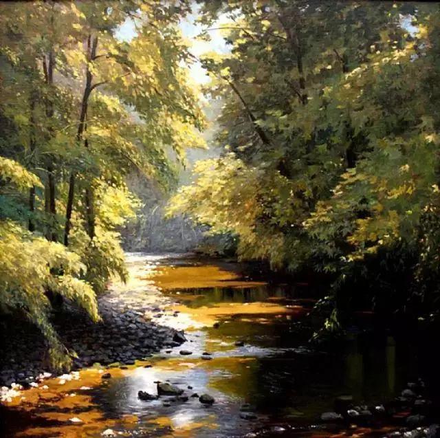 绮丽多姿的加拿大风景油画