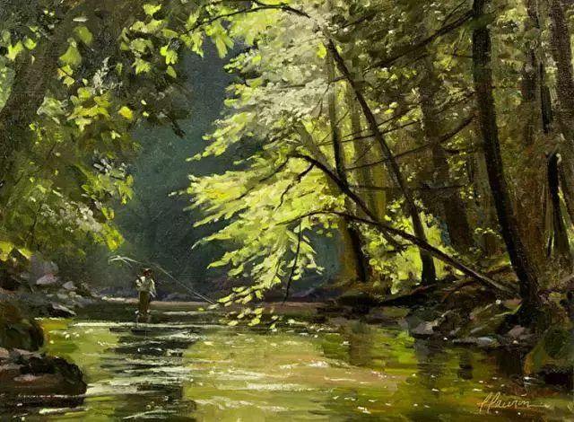 绮丽多姿的加拿大风景油画