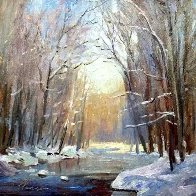 绮丽多姿的加拿大风景油画