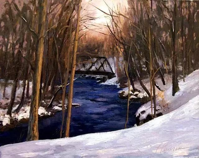 绮丽多姿的加拿大风景油画