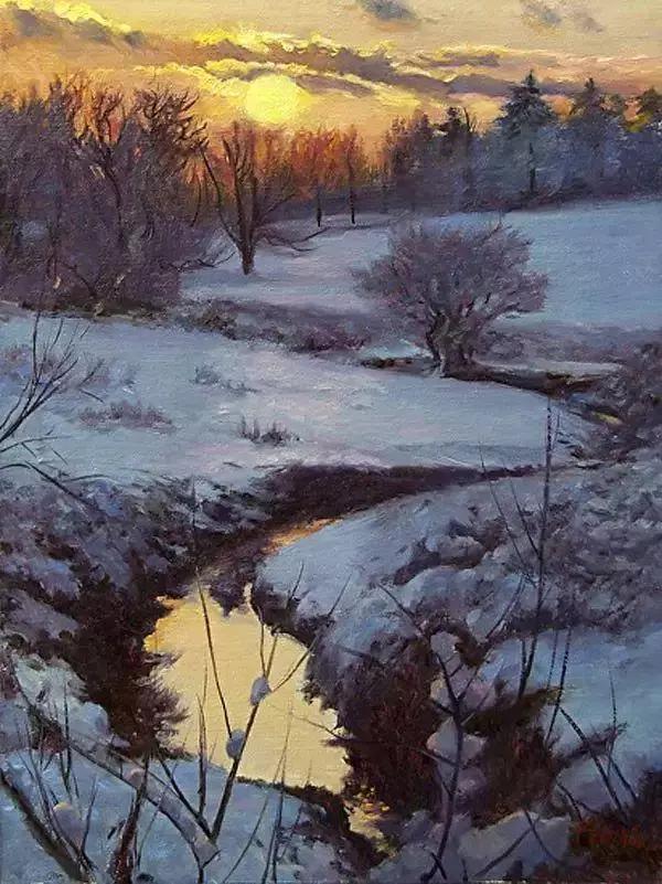 绮丽多姿的加拿大风景油画