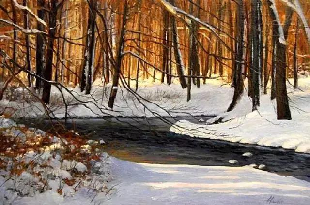 绮丽多姿的加拿大风景油画