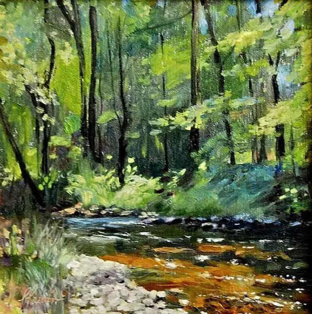 绮丽多姿的加拿大风景油画