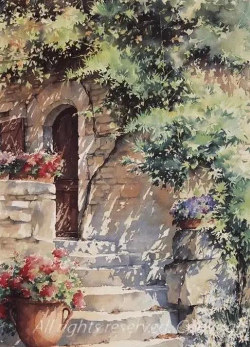 巧用光影法国水彩画家Christian Graniou ​​​​作品选