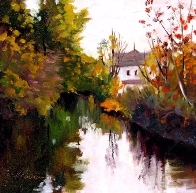 绮丽多姿的加拿大风景油画