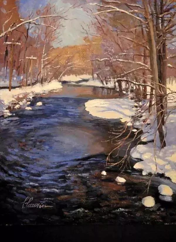 绮丽多姿的加拿大风景油画