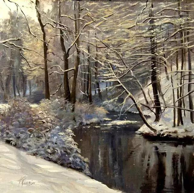 绮丽多姿的加拿大风景油画