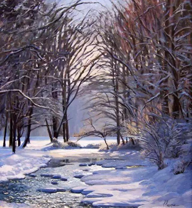 绮丽多姿的加拿大风景油画