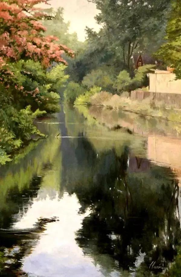 绮丽多姿的加拿大风景油画