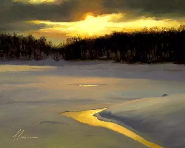 绮丽多姿的加拿大风景油画