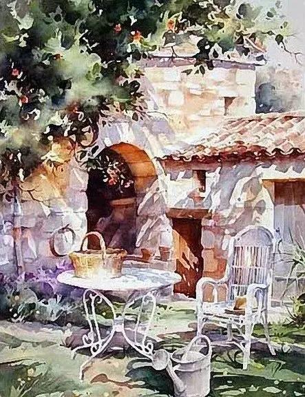 巧用光影法国水彩画家Christian Graniou ​​​​作品选