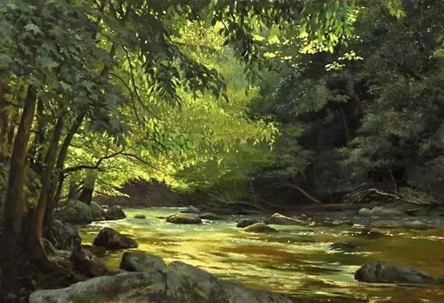 绮丽多姿的加拿大风景油画