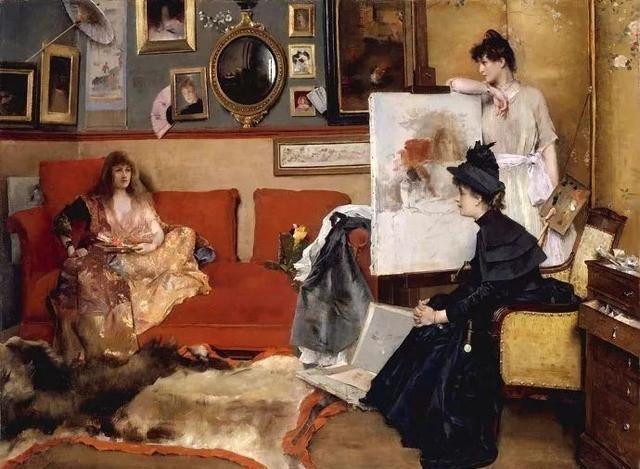 19世纪著名画家比利时阿尔弗雷德·<a href=https://www.kuhw.com/e/tags/?tagname=%E9%98%BF%E5%B0%94%E5%BC%97%E9%9B%B7%E5%BE%B7%C2%B7%E5%8F%B2%E8%92%82%E6%96%87%E6%96%AF target=_blank class=infotextkey>史蒂文斯</a>油画作品欣赏