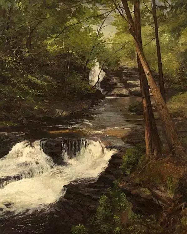 绮丽多姿的加拿大风景油画