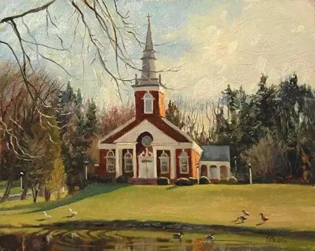 绮丽多姿的加拿大风景油画