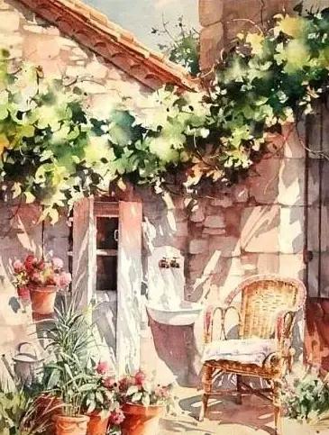 巧用光影法国水彩画家Christian Graniou ​​​​作品选