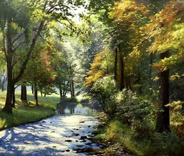 绮丽多姿的加拿大风景油画