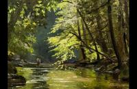 加拿大艺术家丽丽·安妮·劳林风景油画作品