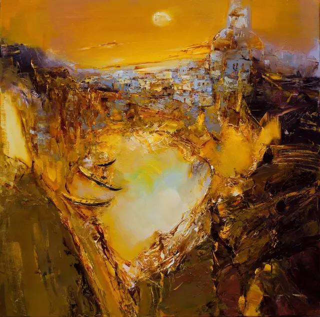 带有韵律的油画（美）安吉丽娜·朱莉作品欣赏