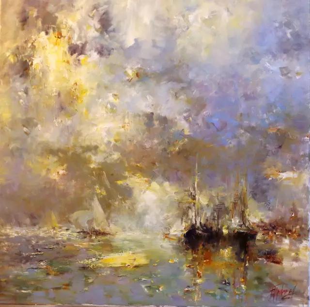 带有韵律的油画（美）安吉丽娜·朱莉作品欣赏